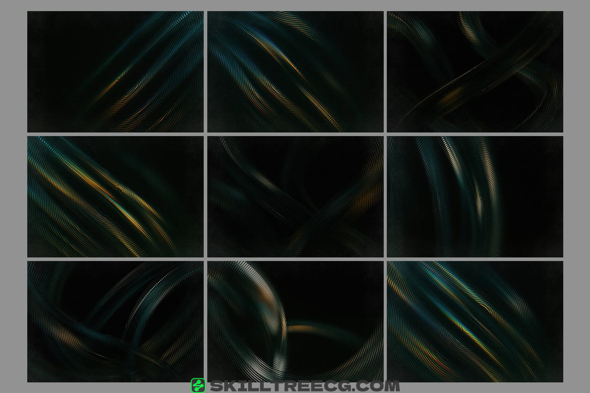 图片[2]-Wave Fiber Dark Abstract Curved Line Backgrounds（831364）-技能树
